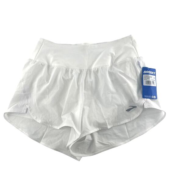 Brooks Women's White Chaser 2.0 Running 3" Shorts Size S - Picture 4 of 10